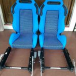 SR3 Blue Tom Cat Recaro seats with Rails